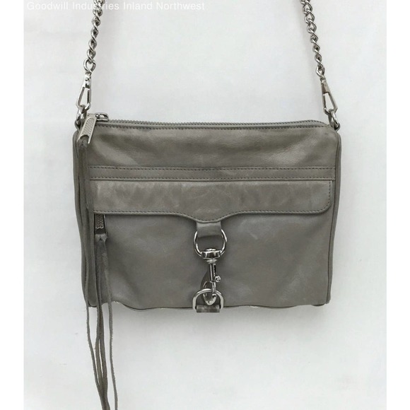 REBECCA MINKOFF BIG MAC Gray  leather / silver hardware   Crossbody/clutch purse - Picture 13 of 16